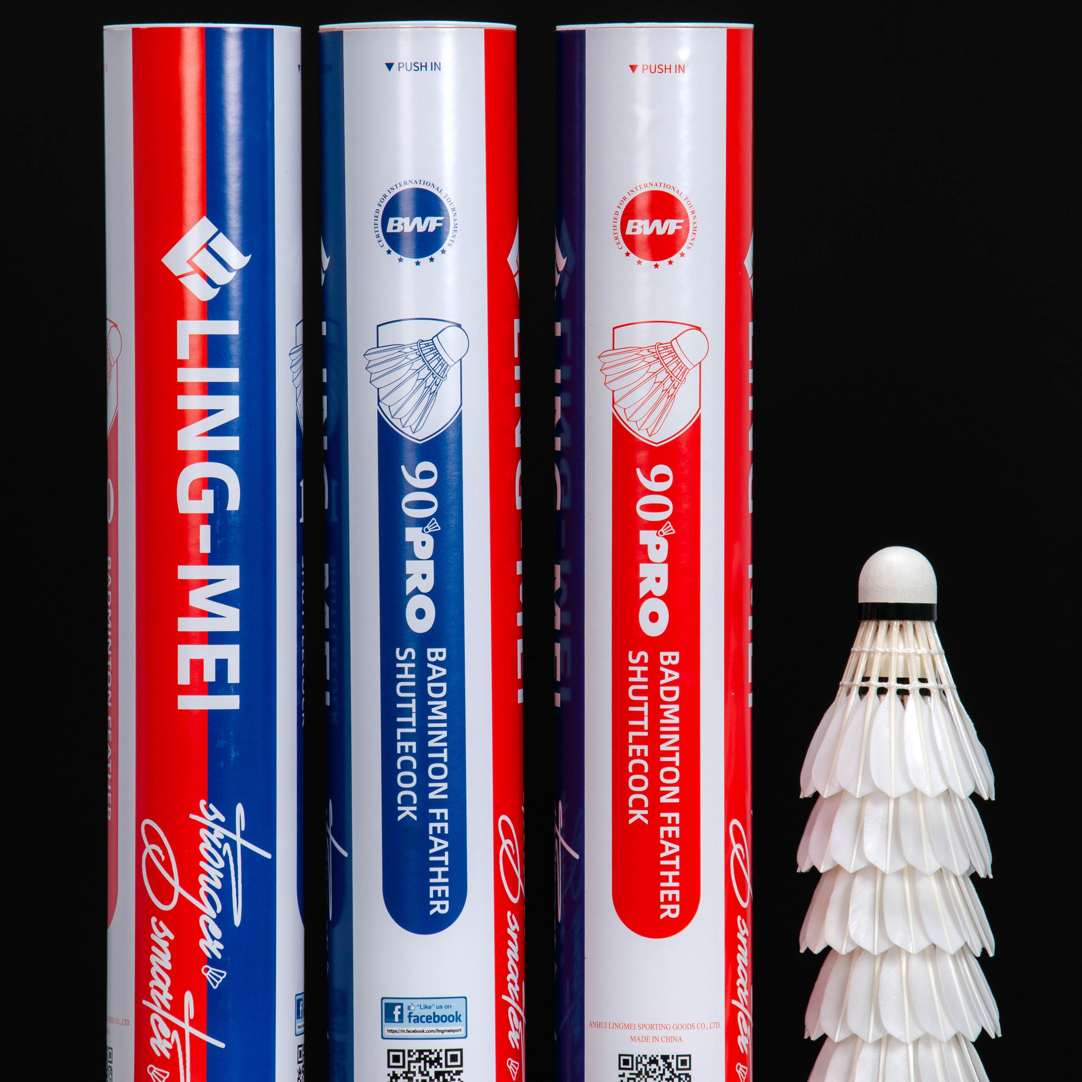 Top Quality Goose Feather Badminton Shuttlecock LINGMEI-90PRO for International Tournament Badminton Sports