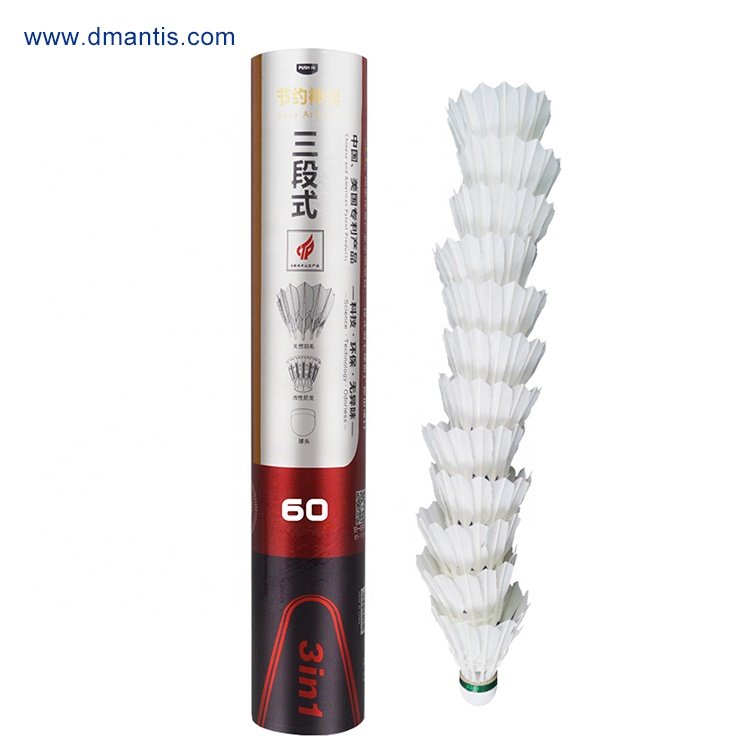 China Supplier 3in1 Badminton Shuttlecock Hybrid Synthetic Shuttlecocks Anhui Factory for Professional Player