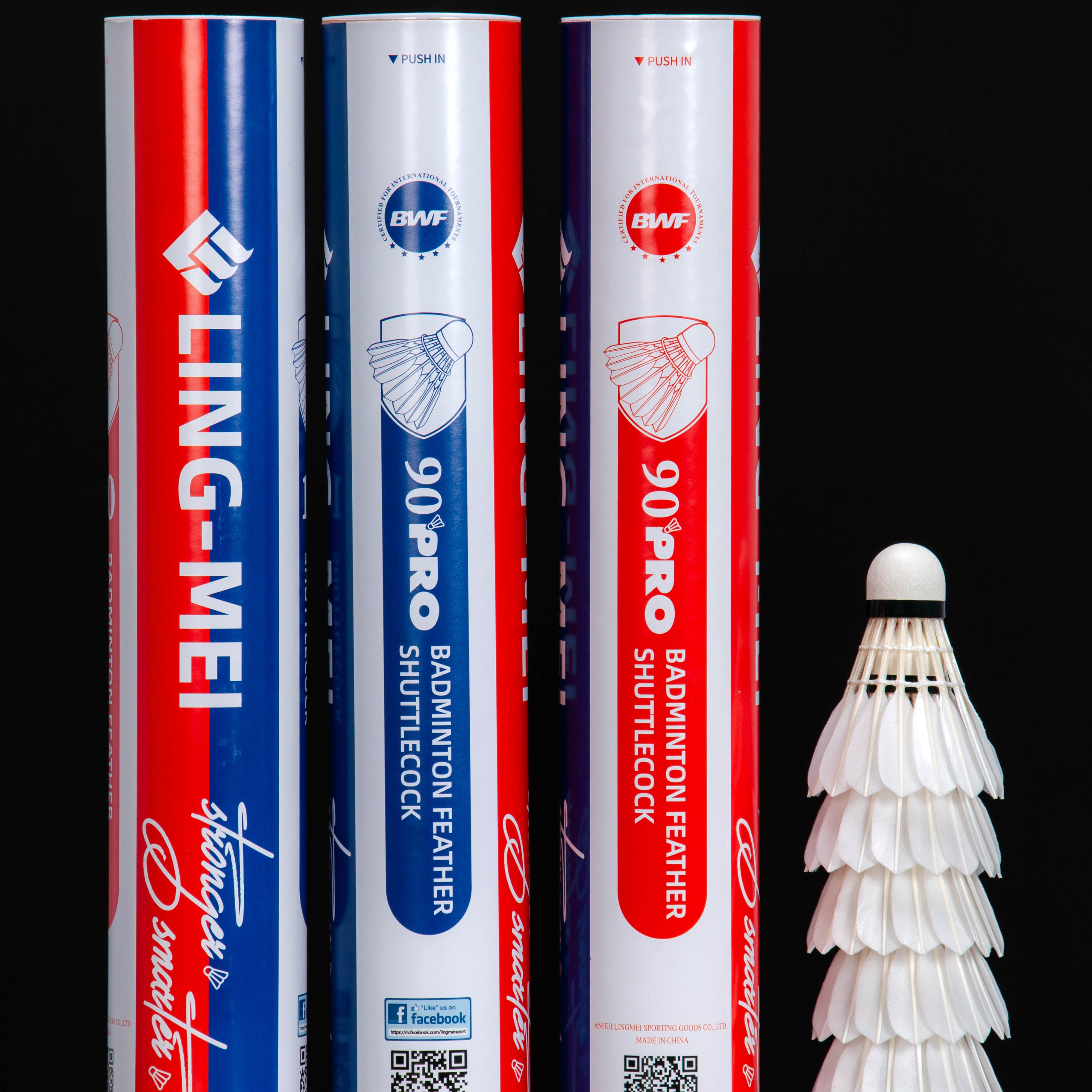High Quality Goose Feather Badminton Shuttlecock LINGMEI-90PRO for International Tournament Badminton Sports