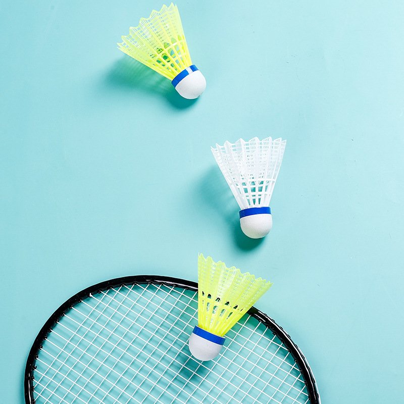Yellow Plastic Nylon Badminton Shuttlecocks Durable and Economical for All Players