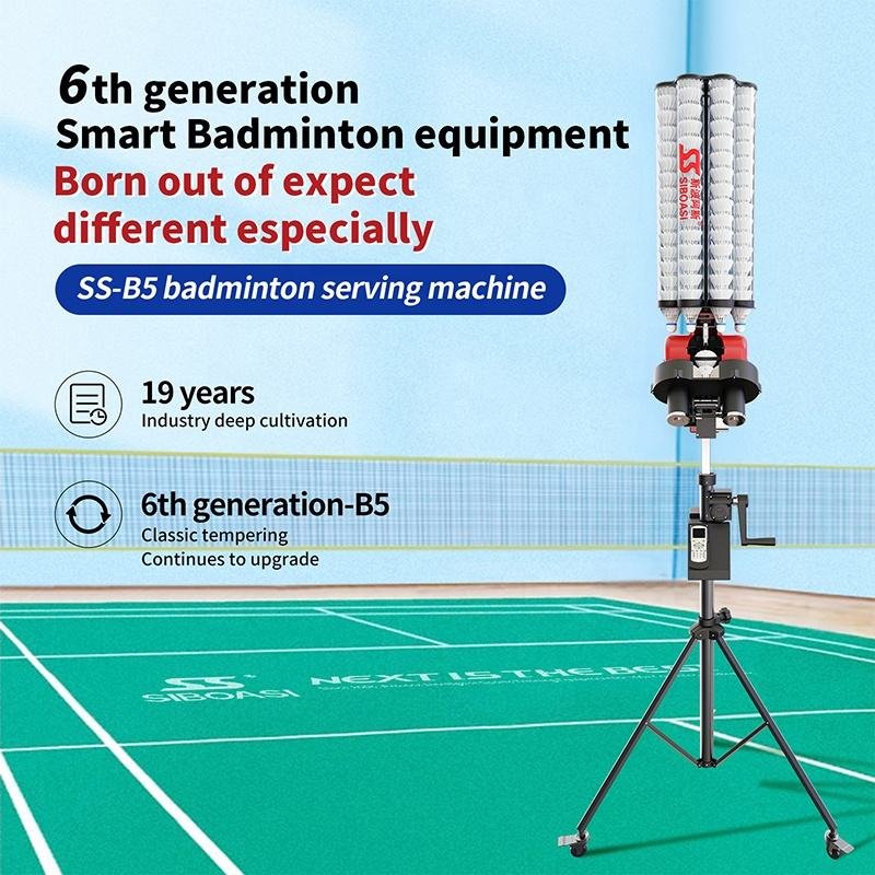 In Stock Automatic Practice Shuttlecock Feeder Serve Badminton Training Machine