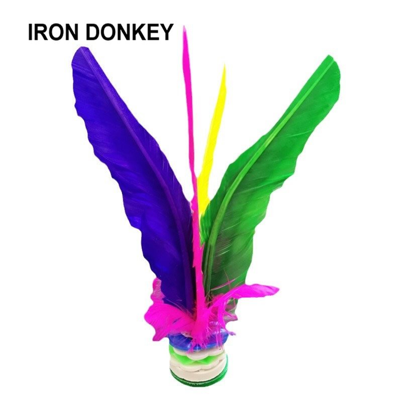 Iron Donkey Outdoor Chinese Jianzi Sports Toy Rooster Feather Goose Feather Badminton