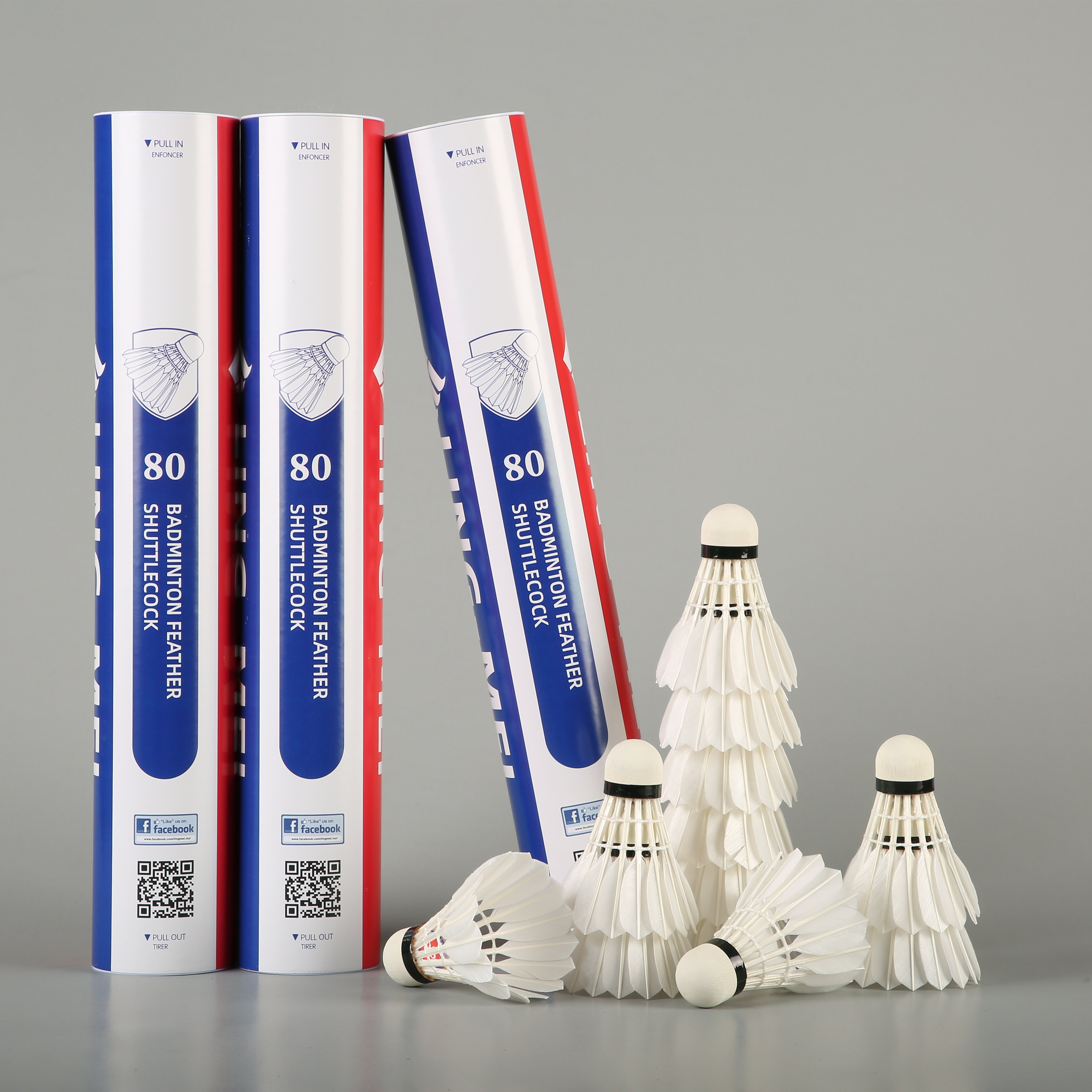 shuttlecock factory price lingmei 80 badminton feather shuttlecock for tournament
