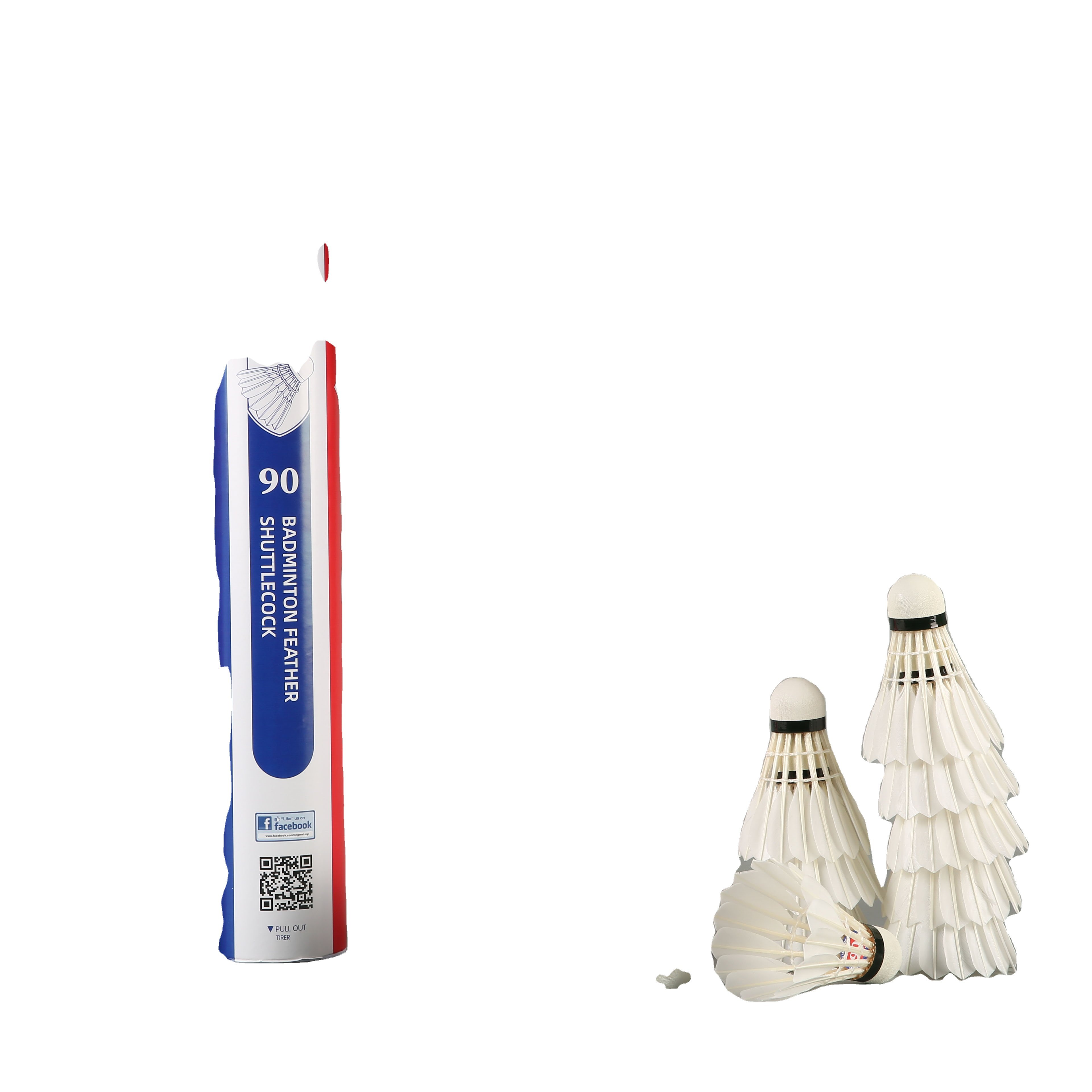 Top Lingmei 90 factory supply BWF Shuttlecock shuttlecock goose feather shuttlecock