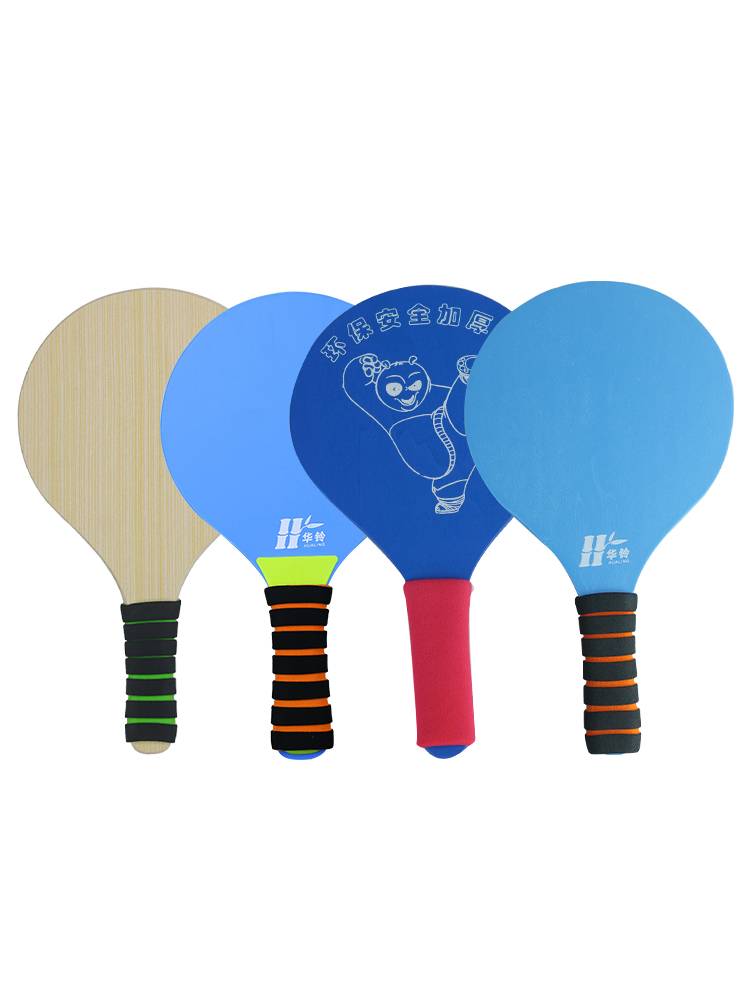 Oak Board Board Badminton Raider indoor solid wood racket children's adult three -haired racket set fitness tablet feathers