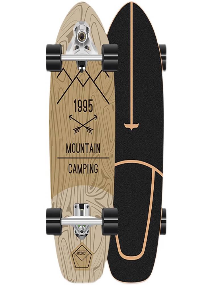 LAND SURFBOARD BOARD, BIG FISHBOARD, YOW JUNIOR SURFER SKATING BOARD, SIMULATION OF SURF OFF