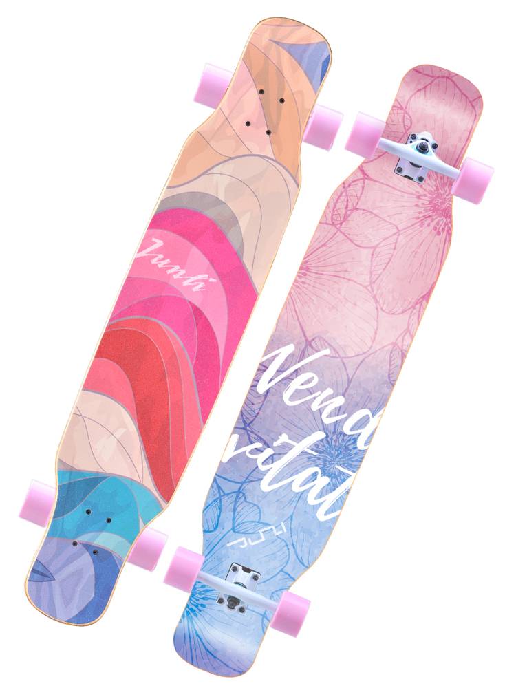 Junli skateboarding professional board girls beginners skateboard boys long board adult skateboarding street dance board