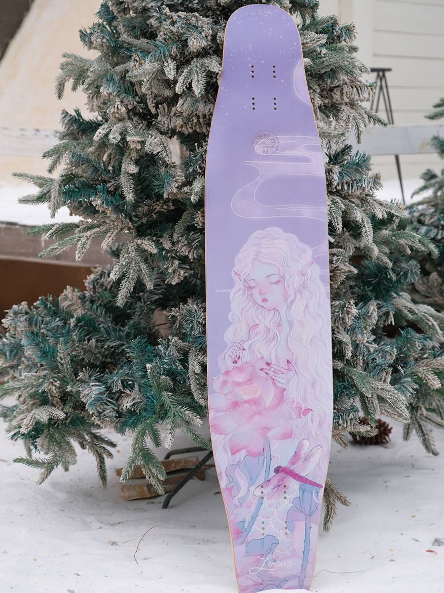 Locus shallow autumn long board professional skateboarding female boys and boys junior scholars all -round dance board meow children's adult DC