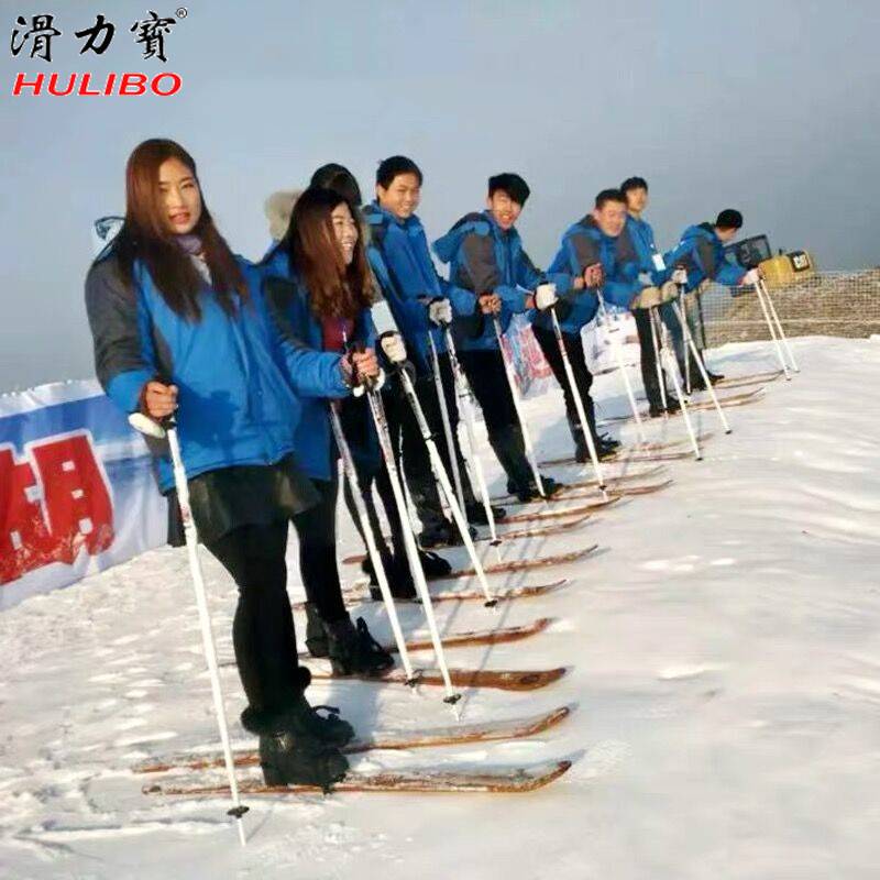 Skiboard beginners High -quality children's sled window display adult ski double board contains snowball and snow supplies