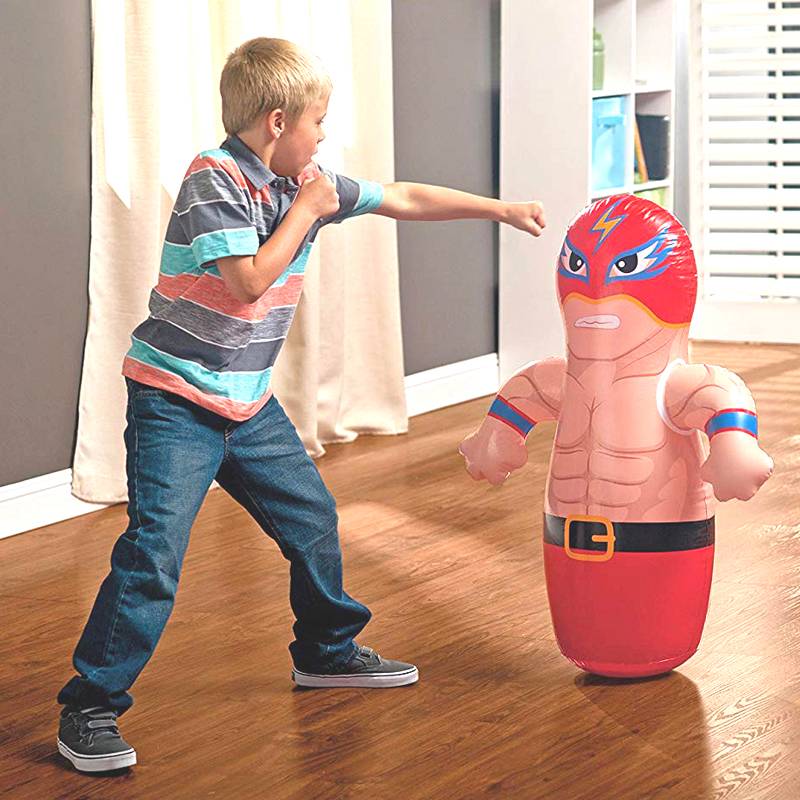 Puzzle fitness children's boxing tumbler exercise inflatable boxing column animal baby sand bag baby venting toys