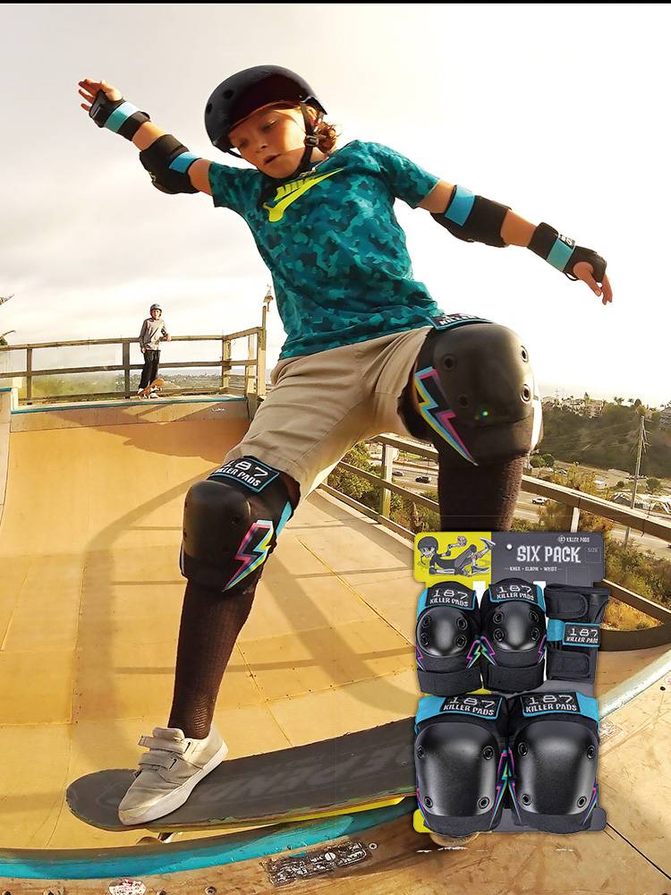 American 187 Professional Protective Set Skating Board Runner Skate Shoes BMX Balance Balance Car Riding Children Adults