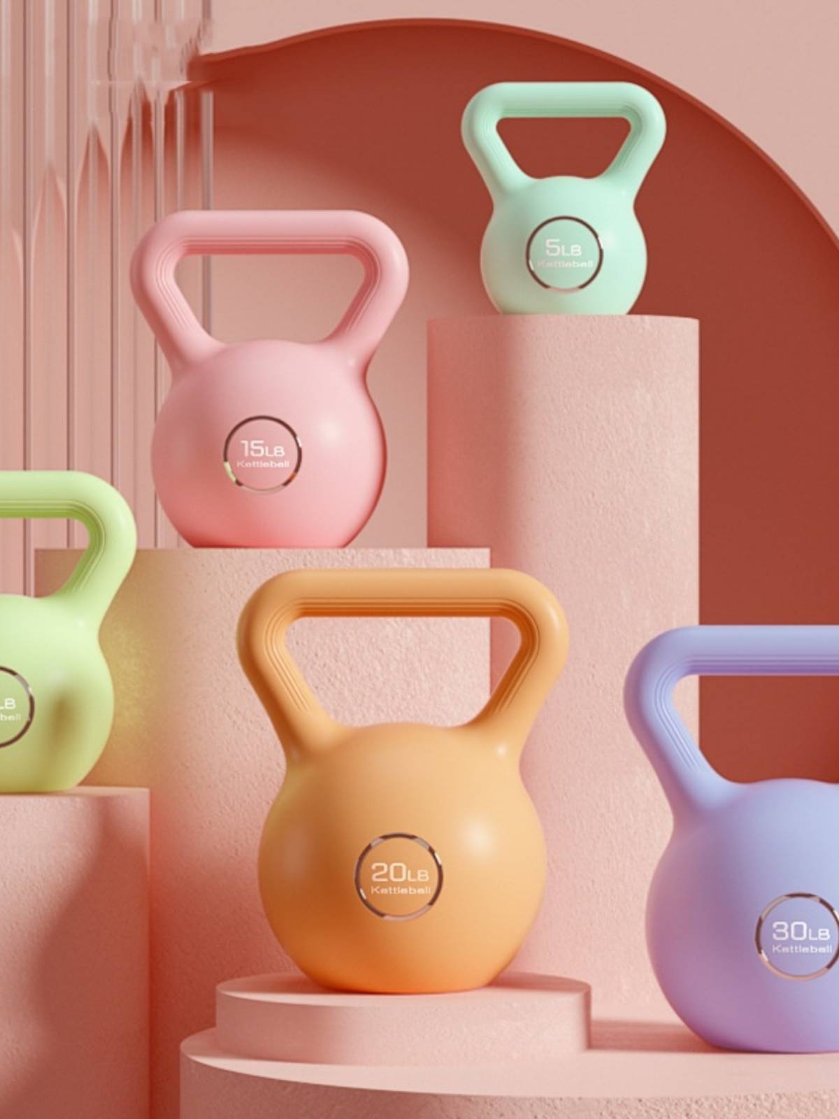 Colored pot bell dumbbell home squat fitness equipment thin arm whole body training arm muscle macaron color pot