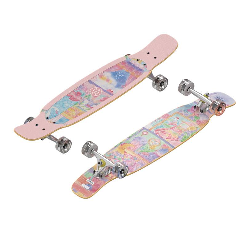 With board with boards and long boards, children's skateboarding beginners professional board children