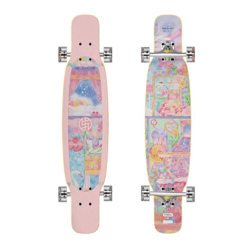 With board with boards and long boards, children's skateboarding beginners professional board children