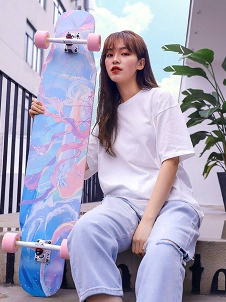 Macalon Long Boarded Men and Women Generation Children and Four Wheels of Junior Professional Scholars