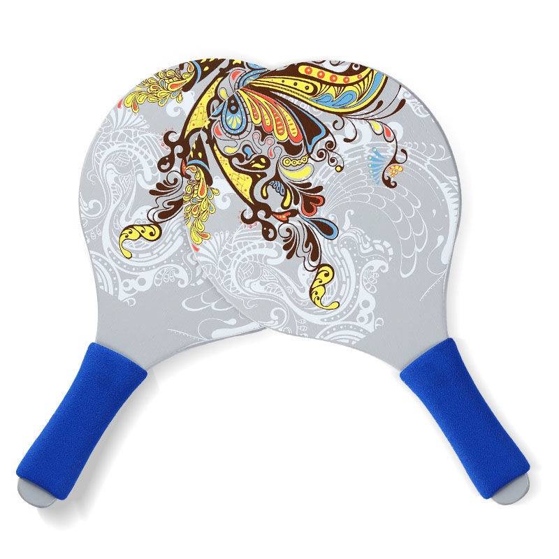Benbusco set solid wood thick ball rackets to send 12 three -haired balls indoor outdoor sports fitness