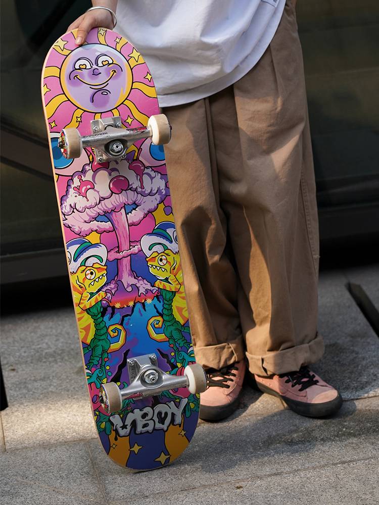 VBOY National Team Sponsored Brand Professional Beginners Four Round Adult Children, Men and Women Brush Street Double Curlers Skateboarding