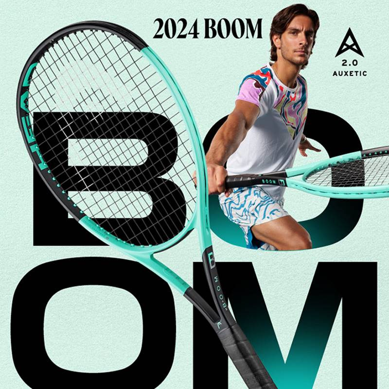 Head Hede Tennis Running BOOM 2024 New Gaofu Full Carbon Tennis Rachel Men and Women Professional Paper Carbon