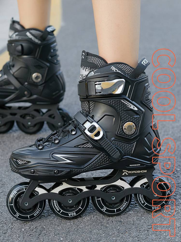 Lexiu RX7S roller skate adult men and women adults single -row straight row wheel skate ice shoes college student skating shoes
