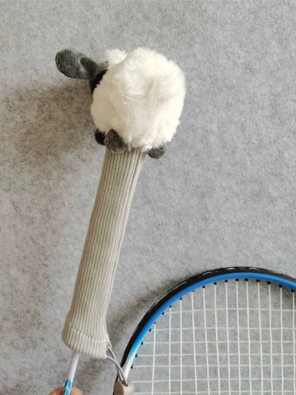Net red small sheep badminton racket handle sleeve protective sleeve cute tennis racket handicraft handmade products full 2 