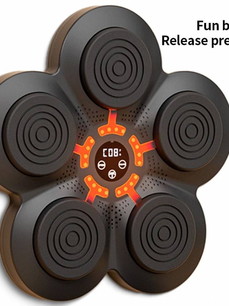 Decannon's smart music boxer with an electronic boxer child boxing a wall target
