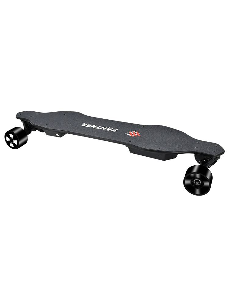 BLACK LEOPARD X4ES LOW-END ELECTRIC SKATEBOARD LONG-BOARD WALKER, DOUBLE-DRIVE 2024 OUTSIDE THE WHEEL