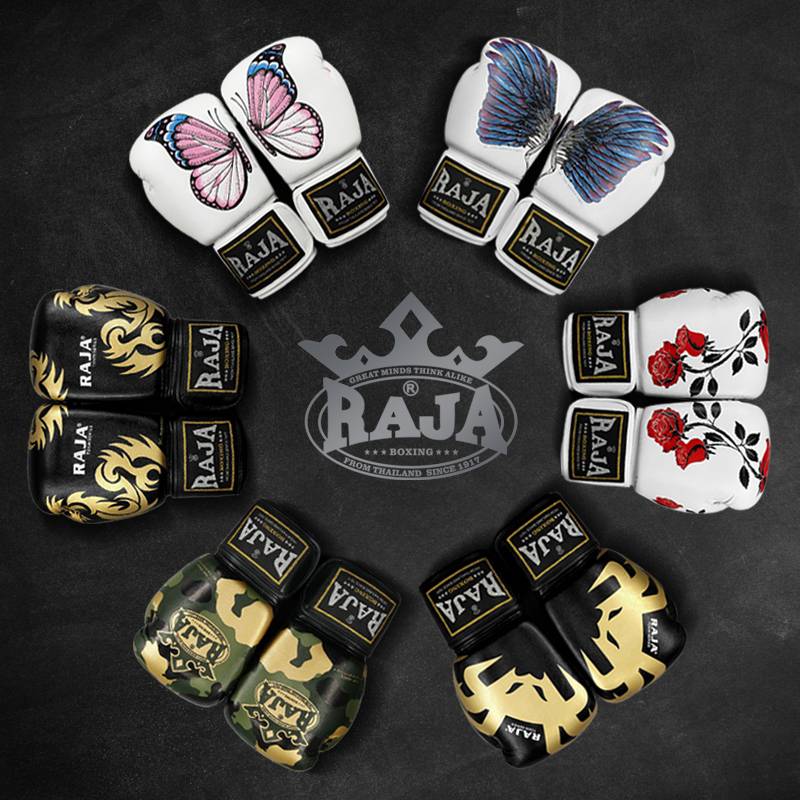 Ms. Raja, Thailand, boxing gloves, leather men's adult Sanda training combat professional Muay Thai Muay Thai integrated boxing sleeve women