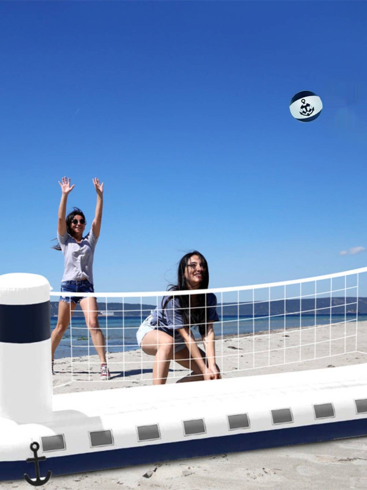 Net red inflatable water castle volleyball shelf jacket adult beach water play water basketball frame tennis frame game toys
