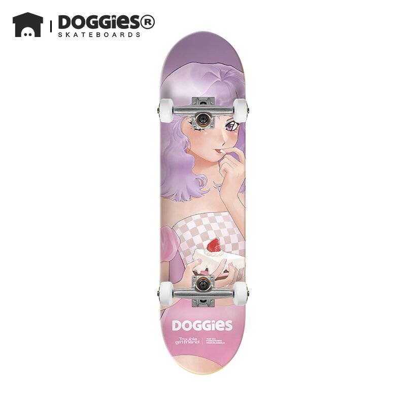 doggies skateboard professional adult double glass fiber black technology DBH brush street youth boiling point children's double -head