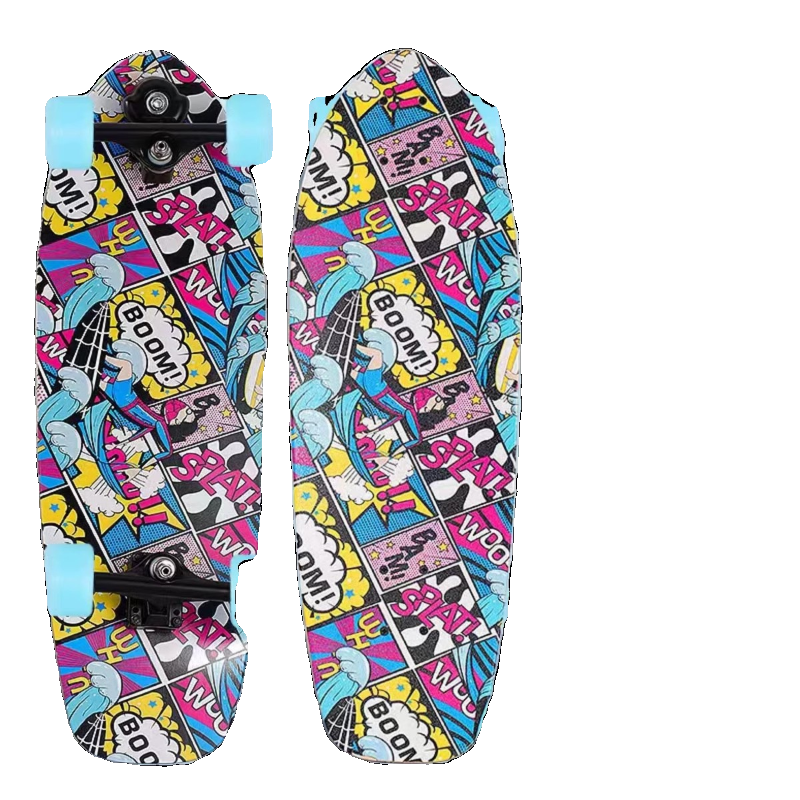 Qi brand land surfboard S8 skateboard girls brush street novice land jungle slide cart