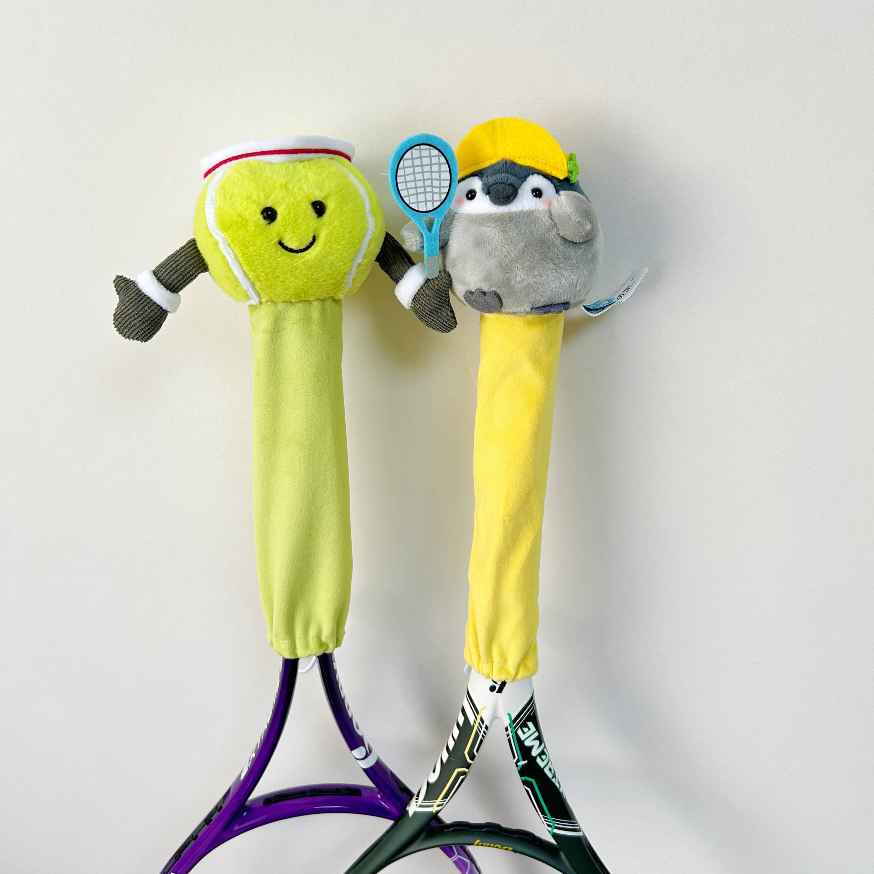 Cute Tennis doll Tennis racket handle hand glue protective set of dust -proof set gift peripheral accessories original love to play