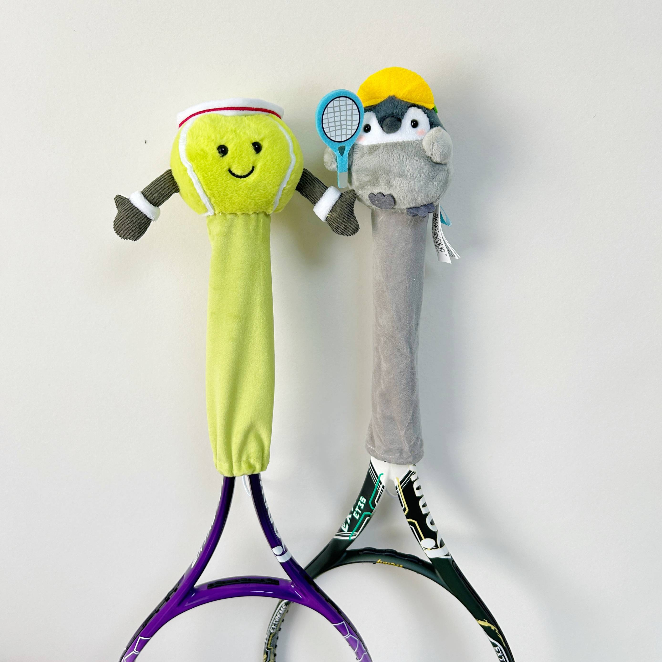 Cute Tennis doll Tennis racket handle hand glue protective set of dust -proof set gift peripheral accessories original love to play