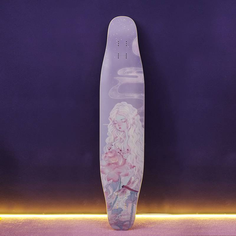 Locus shallow autumn long board skateboarding female boys professional beginner all -round dance board meow flowers surrounding adult boards
