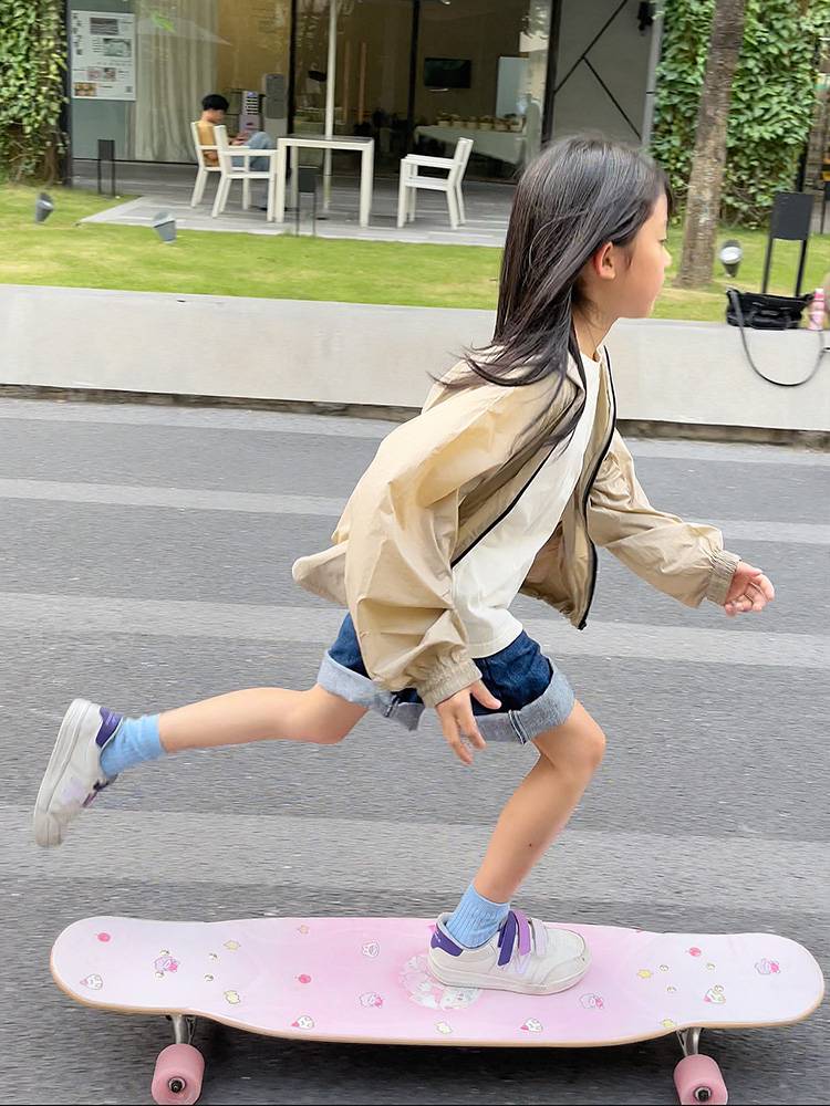 Battle Wing long board Children's professional board all -round board kit junior scholar skateboard meow boys and girls Pinghua walking dance board