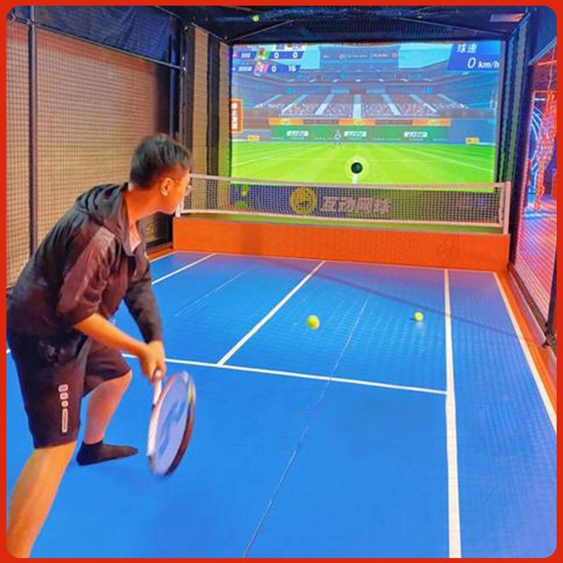 Indoor Tide Play Sports Museum Intelligent Simulation Tennis Sports Exercise Digital Projective Interactive Game strike equipment