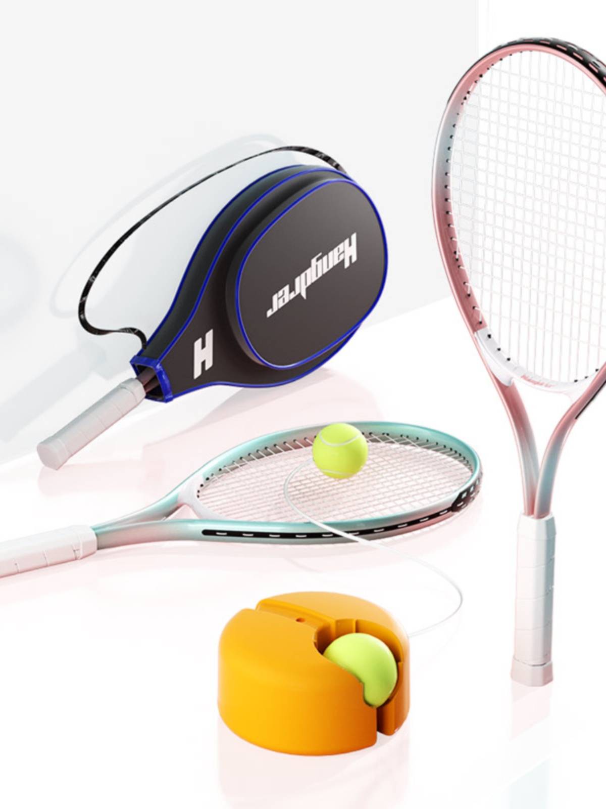 Hanluo tennis training device beginner tennis training device set free injection water base parent -child interactive automatic rebound