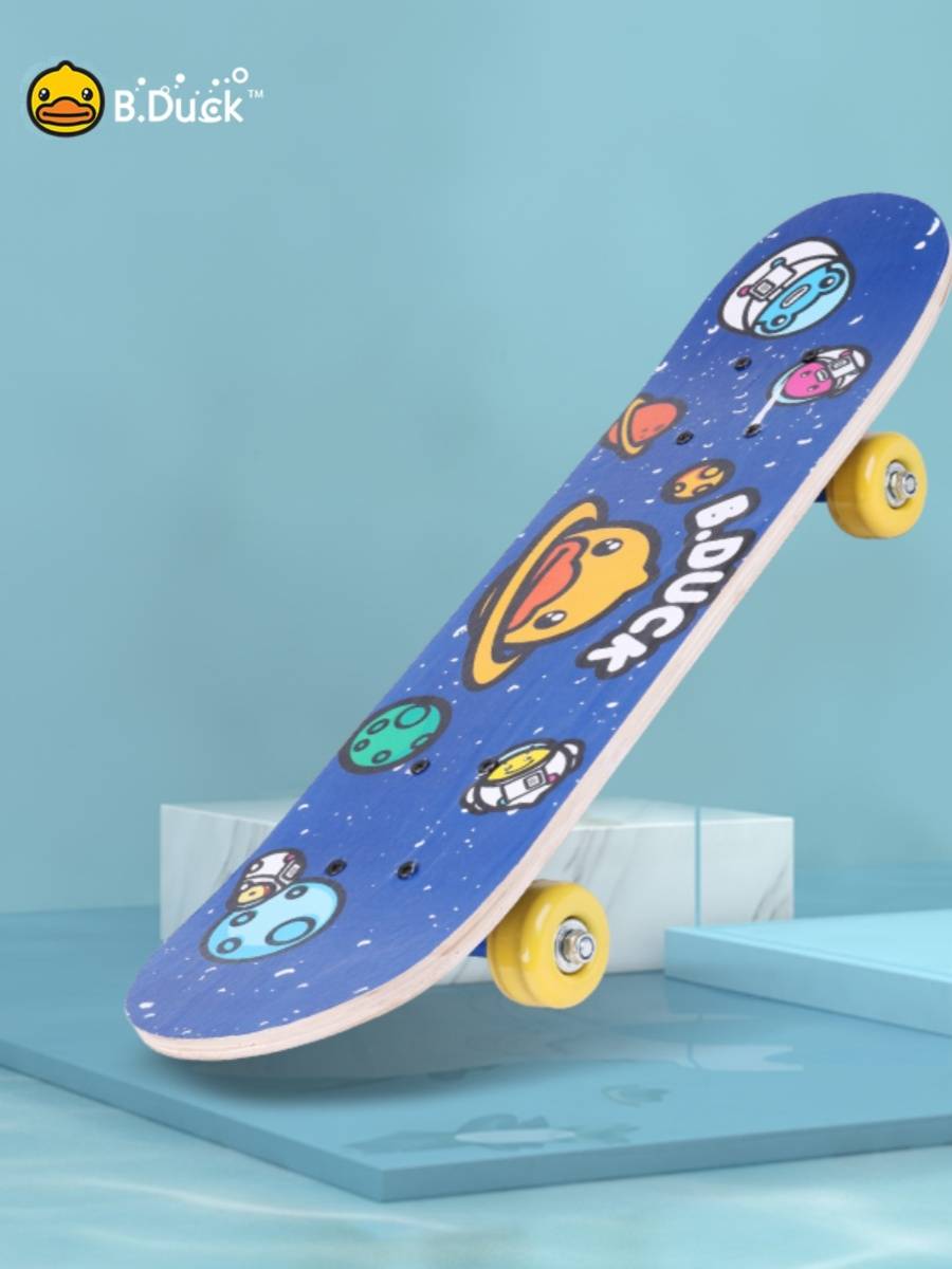 B.Duck Children 3-6-12 years old skateboard girl Boy Boy Protective Professional Adult Double Curricium
