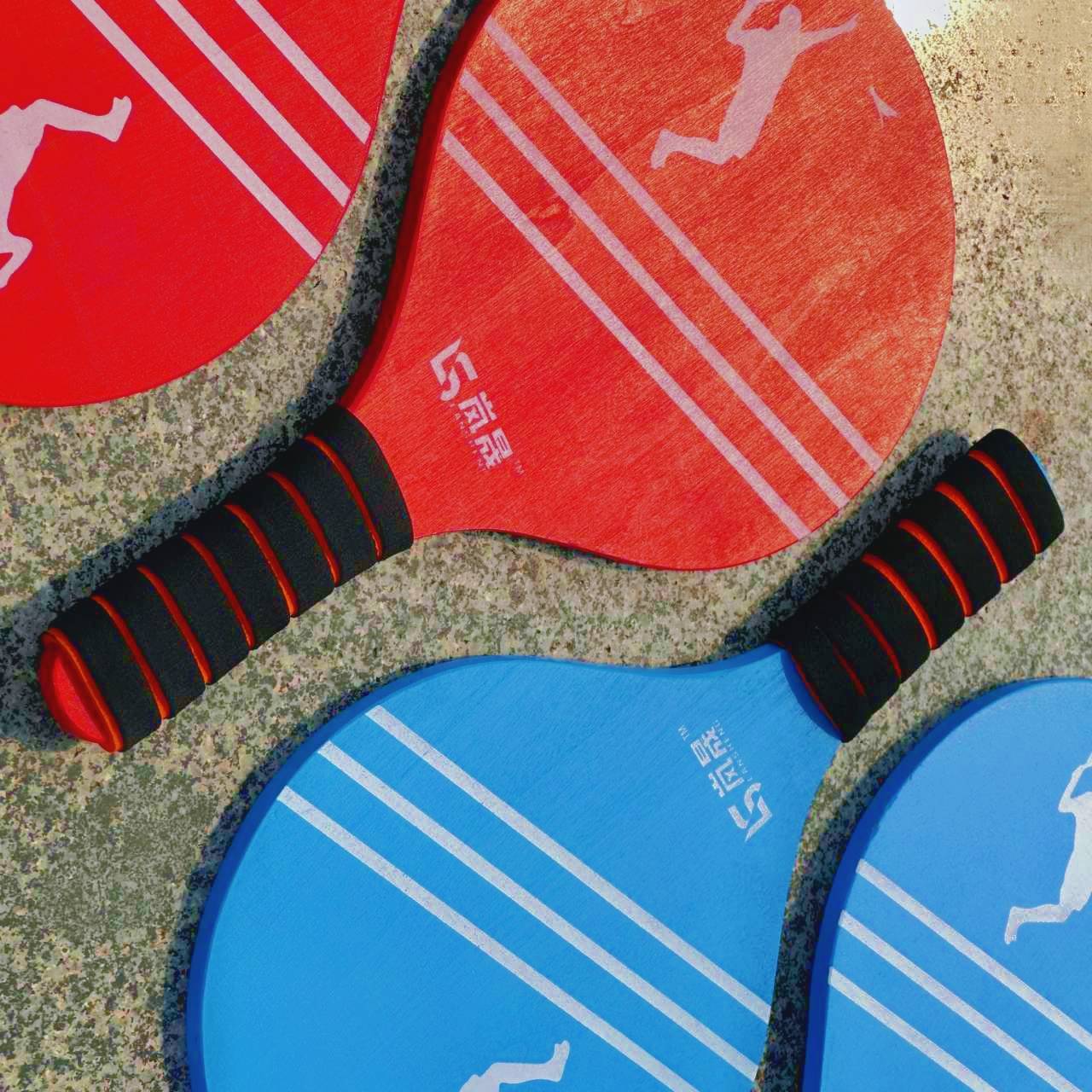 Banbanya racket sleeve thick solid wooden sister -in -law racket ball rackets, board, room, indoor and outdoor adult three hair rackets free shipping