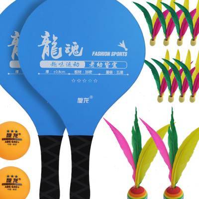 Professional board badminton racket set three -haired balls, gardenia rackets, wooden board, badminton, badminton cricket children's board table tennis badminton belt shot