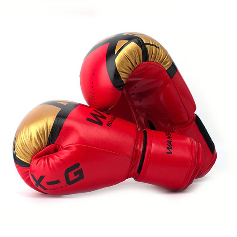 Men and women adult children scattered boxing gloves, sandbags, gloves, juvenile training Muay Thai professional fighting combat