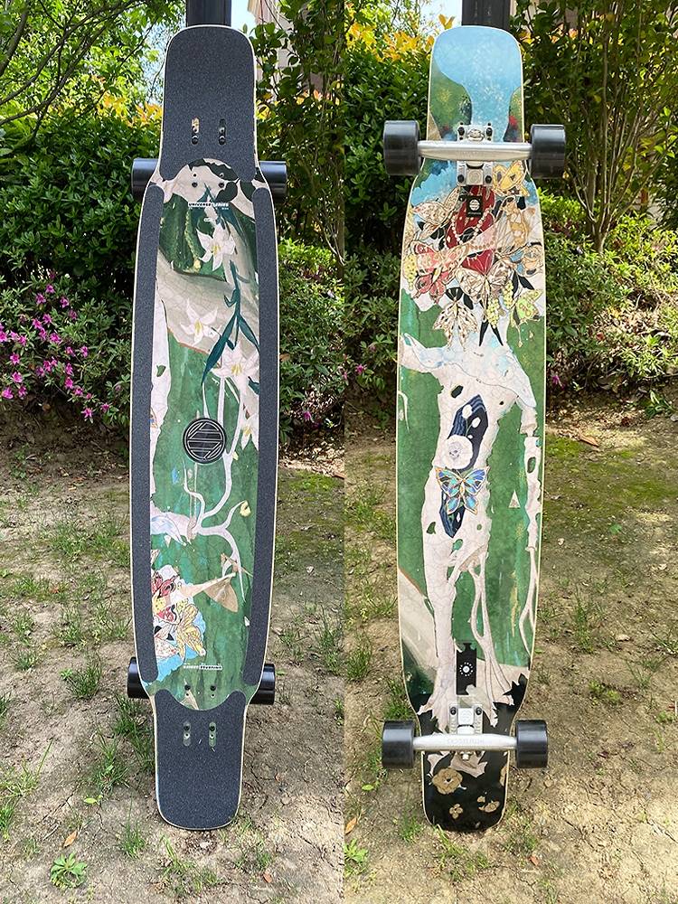 Cosmic long board professional skateboard novice entry -level all -around board DC dance board brush street beginner Pinghua Qiqi skateboard