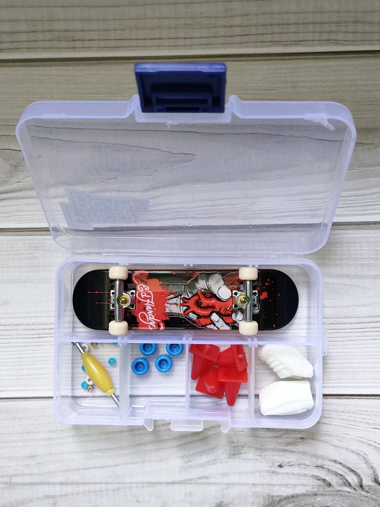 Color mini fingertips double -tip finger skateboard set Demolition tool youth children's four -wheel toy gift box