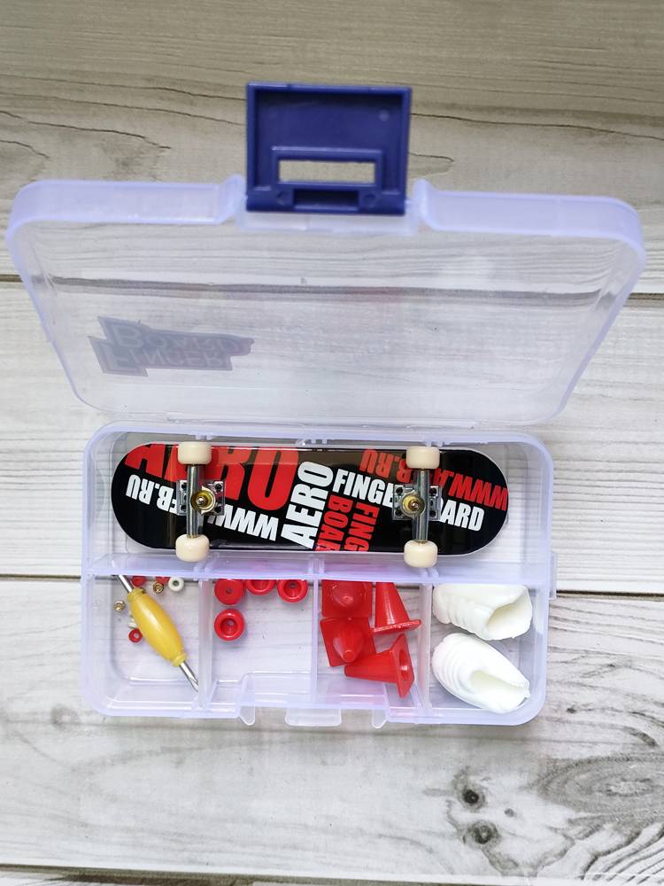 Color mini fingertips double -tip finger skateboard set Demolition tool youth children's four -wheel toy gift box