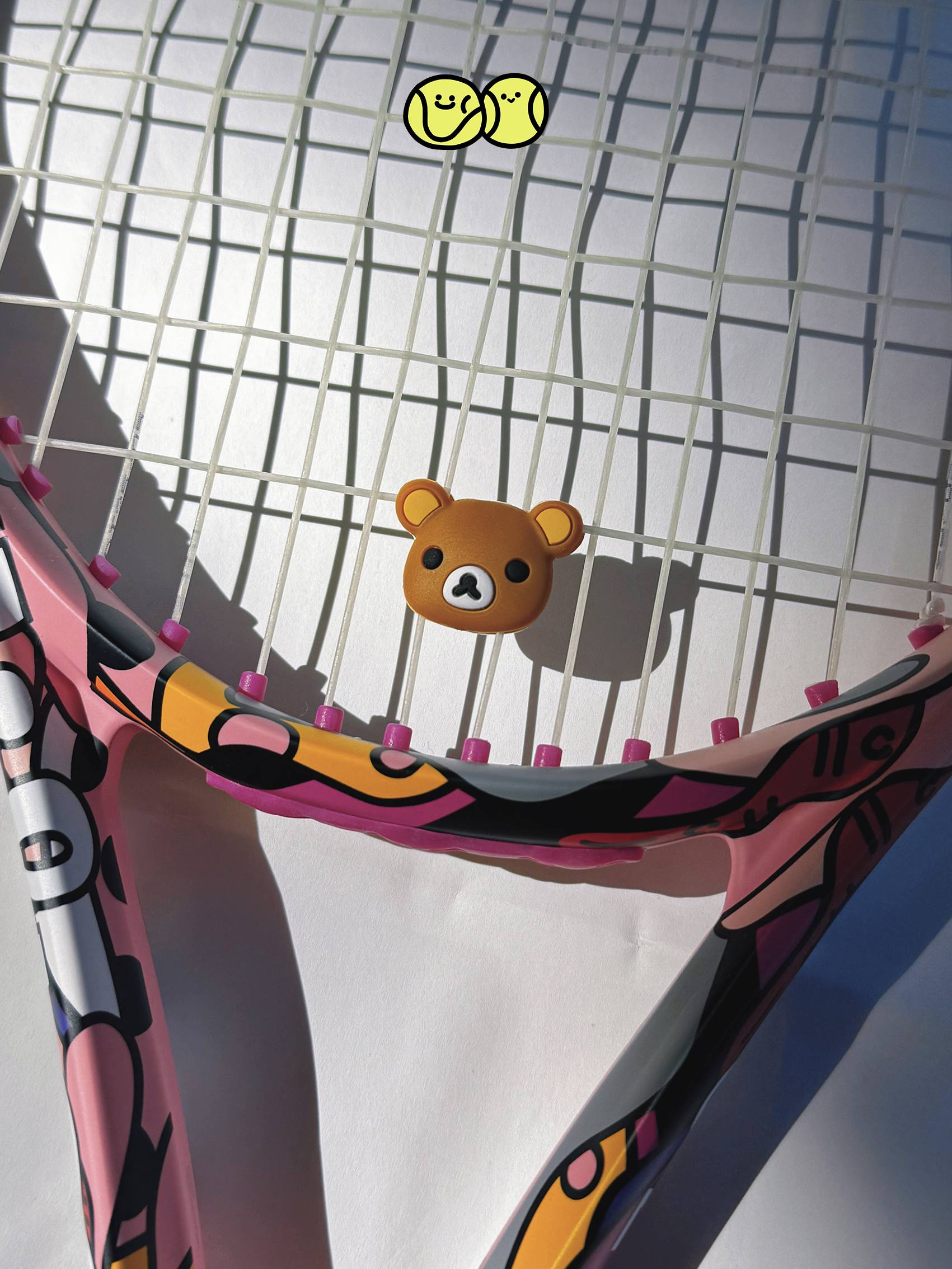 Tennis shock absorbers Easy bear cute tennis racket -absorbing imported silicon gel