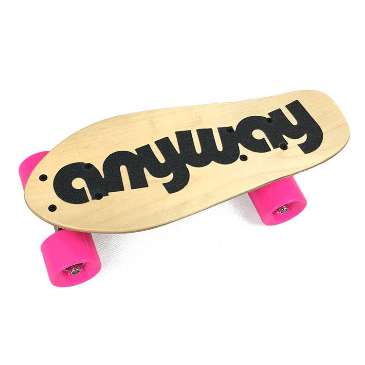 Anyway leather skateboard small fish plate super cute professional skateboard male girl junior junior scholarship skateboard