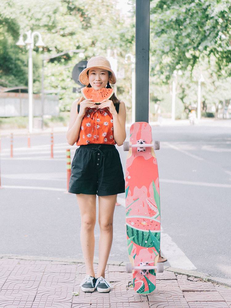 Not in the parent board watermelon beginner professional skateboarding adult children and boys and girls professional board dance board mobility board meow board
