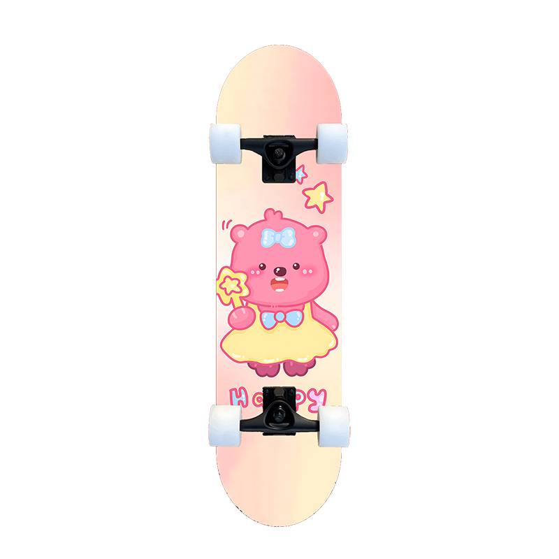 Children's skateboard 6-12-18, a big child four-wheeled girl for beginner boys, professional little beaver double-head skateboard