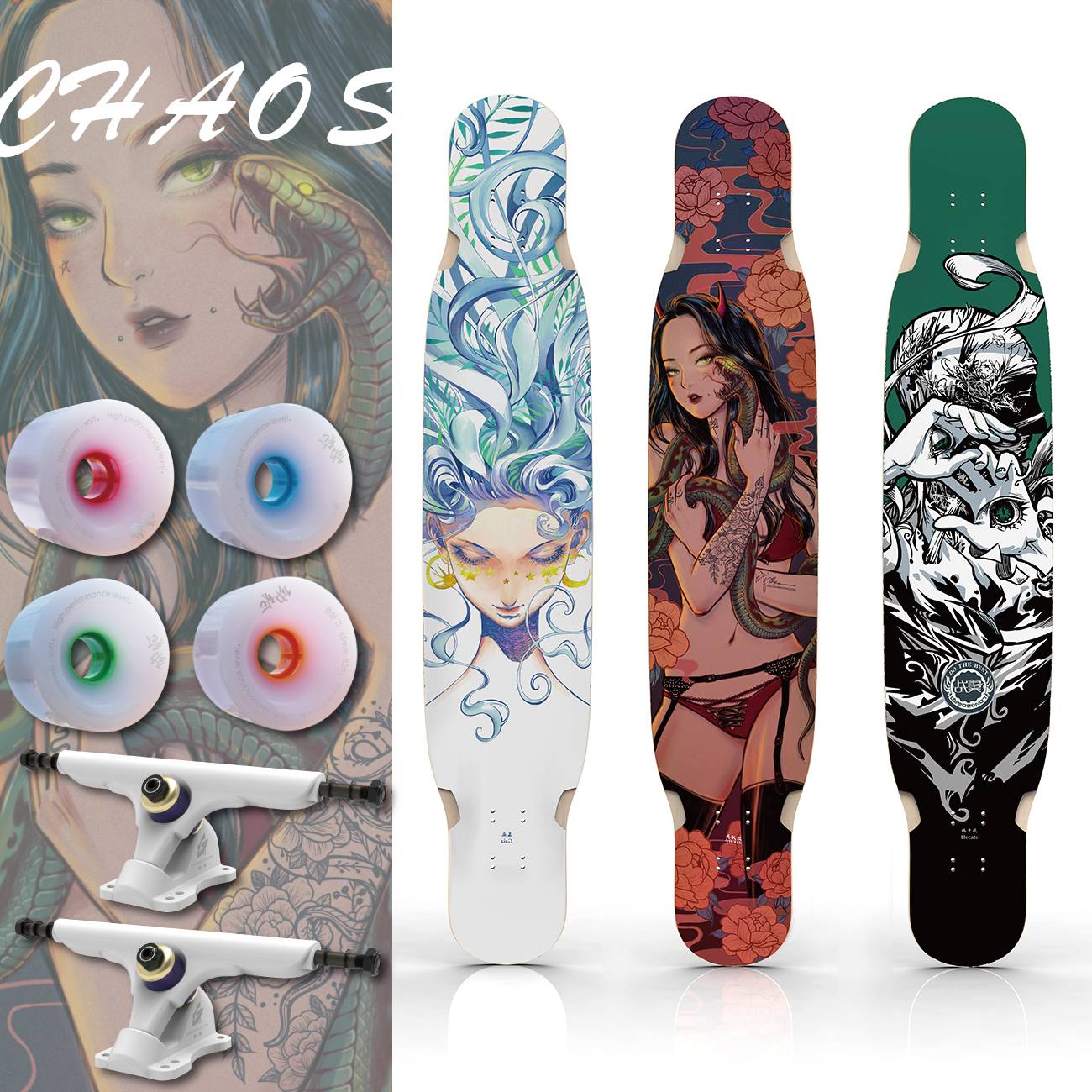 Battle Wing long board Killer Midis Meng pet professional beginner skateboard wood kit male girl Flag skate shop
