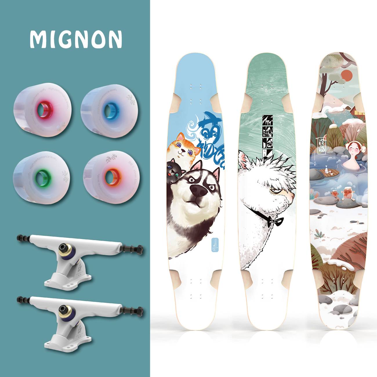 Battle Wing long board Killer Midis Meng pet professional beginner skateboard wood kit male girl Flag skate shop