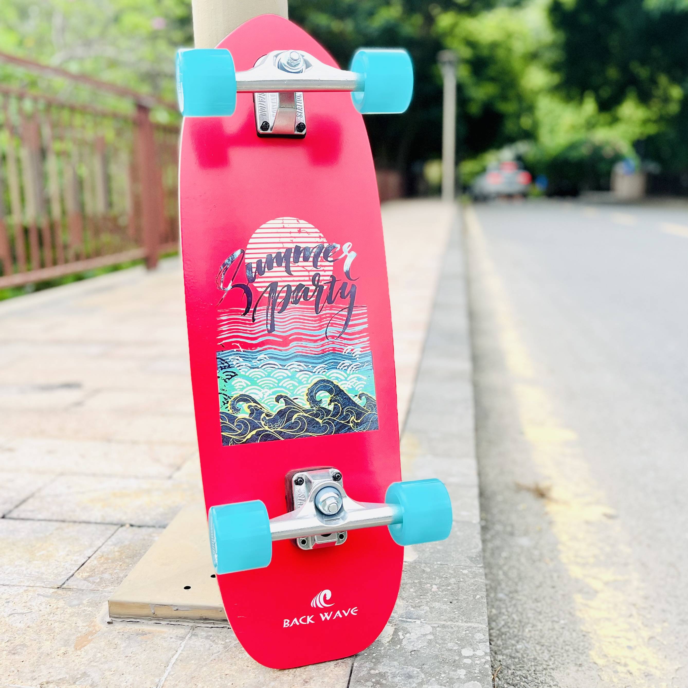 Backwave 27 ~ 29 -inch children, youth land surfboards | Super soft PU, easy to sway board
